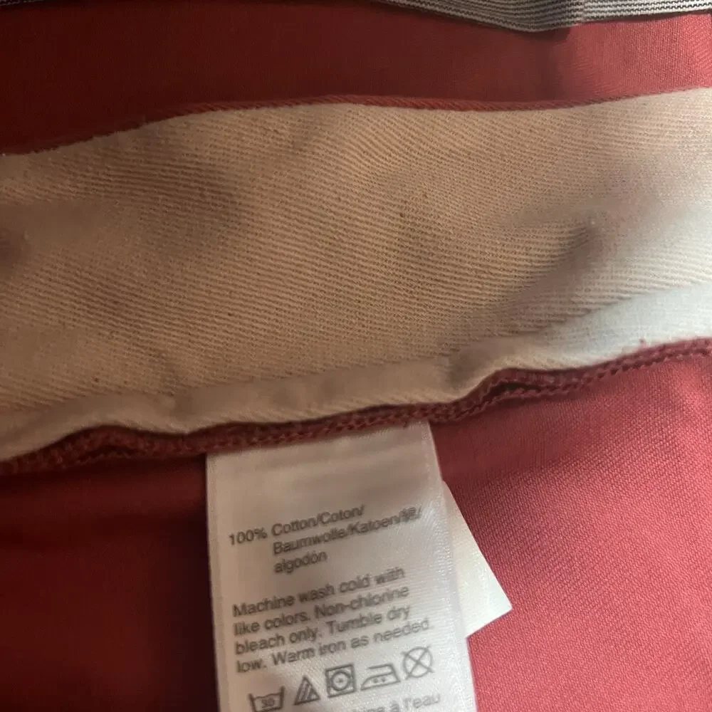 J Crew Oarsman Pants Mens Size 36x31 Salmon Red Chino Straight 1040 Athletic